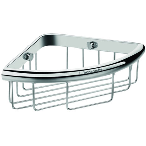 Hansgrohe – Corbeille à savon murale en laiton chromé – Fixation cachée – Étagère pour produits de bain – Diamètre trou 6mm