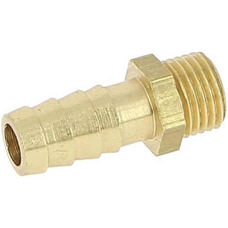 Raccord cannelé laiton Filetage 1/8 mâle NPT pour tuyau 10mm