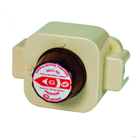 Gurtner – Détendeur gaz propane 8 kg/h 37 mbar – Mâle 20x150 – Sécurité intégrée avec coupure débit – Installation après détente - 37mbar (1/4)