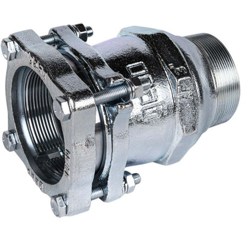 Gebo – Raccord à compression mâle fonte malléable galvanisée 3' – Filetage 3' FM – Pour installations d'eau potable et air comprimé – Normes DIN EN 10255