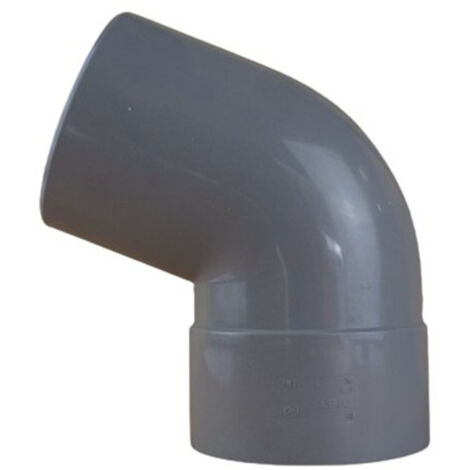 Coude 67°30 PVC First Plast évacuation Mâle Femelle Ø125 (1/5)
