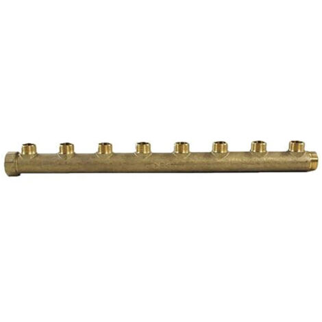 Collecteur entraxe 50mm Mâle Femelle 1" - 8 Départs Mâle 1/2