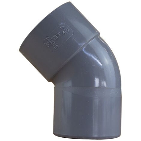 Coude PVC 45° Mâle/Femelle Ø63 - First Plast (1/5)