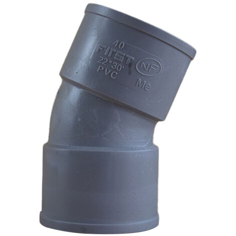Coude PVC 22°30 Femelle Femelle Ø40 - First Plast (1/5)
