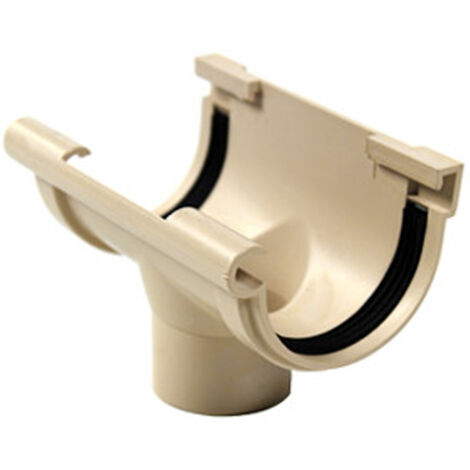 Naissance centrale à joints montés PVC 16 demi-ronde - Sable - First Plast