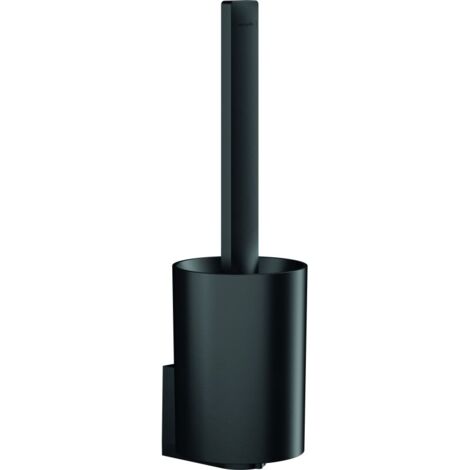 Hansgrohe – Support de brosse WC noir mat – Fixation cachée par collage ou vissage – Contenant amovible – 27927670