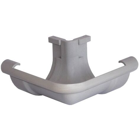 First Plast – Angle extérieur 90° PVC pour gouttière demi-ronde 16 mm – Résistant aux intempéries – Évacuation efficace des eaux pluviales (1/4)