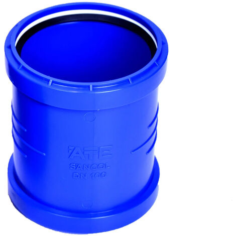 Raccord d'évacuation PVC femelle femelle Ø100 – Bague d'étanchéité préassemblée – Application enterrée – Norme NF EN 1451-1 – ATE