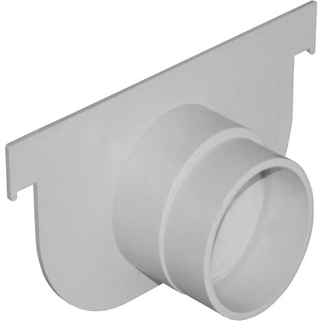 First Plast – Naissance de fond PVC anti-choc sortie Ø75/80 mm – Pour caniveau série 200 – Installation horizontale avec collage