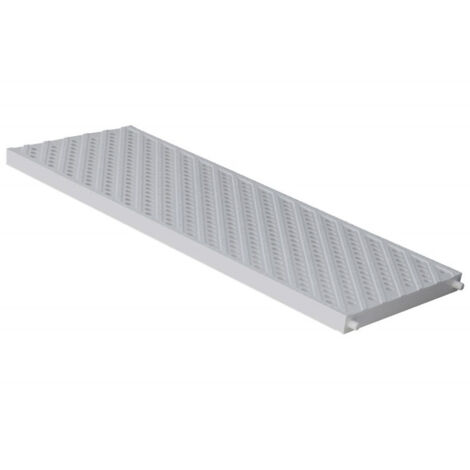 Grille piéton - piscine PVC anti-choc - gris - 200 x 500 mm - First Plast