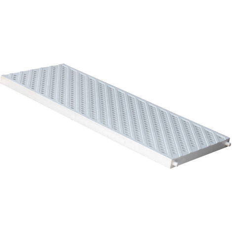 Grille piéton - piscine PVC anti-choc - blanc - 200 x 500 mm - First Plast