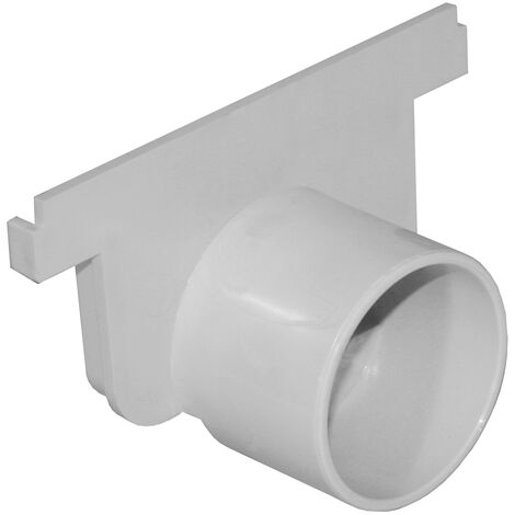 First Plast – Naissance PVC pour caniveau série 100 – Sortie Ø50 mm – Hauteur 55 mm – Matériau anti-choc – Norme EN1433:2008