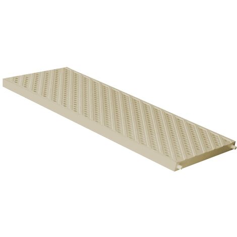 First Plast – Grille piéton pour caniveau 130 mm – PVC anti-choc sable – Longueur 500 mm – Résistance 2100 kg – Norme EN1433:2008