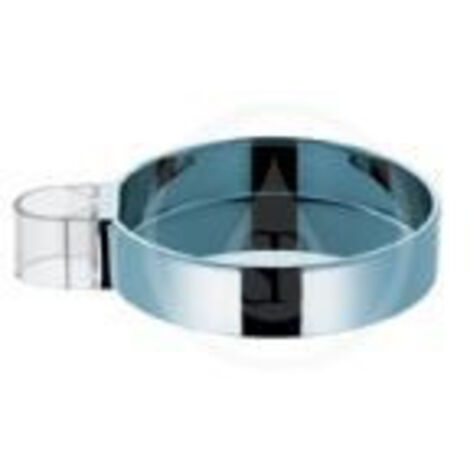 Hansgrohe – Porte-savon chromé pour barre de douche 22mm – Installation murale – Dimensions 165x160x48mm – Orientable pour accès facilité