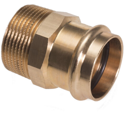 Ibp Bänninger – Mamelon laiton mâle-femelle Ø14 mm 3/8' – Raccord à sertir pour tubes en cuivre – Pression 16 bars – Température 110°C (1/4)