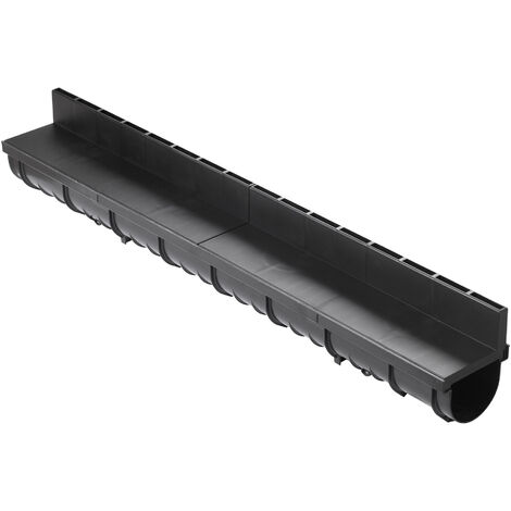 MEA – Caniveau d'évacuation 1m largeur 100mm – Grille fente A15 hauteur 60mm – Composite armé de fibres de verre – Drainage efficace