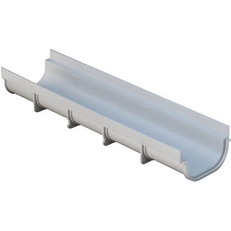 First Plast – Caniveau d'évacuation Pratiko Série 130 BAS – 130 mm de large x 500 mm de long x 75 mm de haut – Système emboîtable pour installation facile