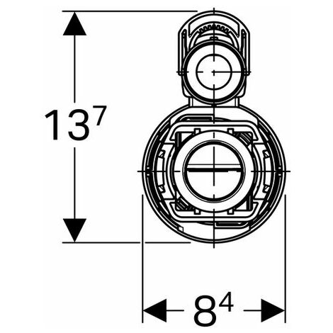 Mécanisme WC à bouton - Type 290 DT - Geberit