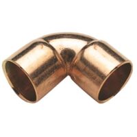 Raccord Cuivre Coudé 90° Femelle - Petit Rayon - À Souder - Diamètre 8 Mm - Marque Frabo - 9