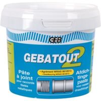 GEB – Pâte à joint verte pour raccords filetés métalliques – Étanchéité pour eau, air comprimé et gaz – Pot 500g – Démontable et remise en pression immédiate
