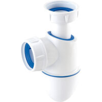 Nicoll – Siphon évier réglable Ø40 – Bi-matière technologie bi-injection – Garde eau 50 mm – Hauteur 133-192 mm – Sortie J.C.Ø40