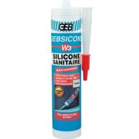 GEB – Mastic silicone translucide acétique W3 310 ml – Anti-moisissure – Excellente élasticité – Remise en service après 1h