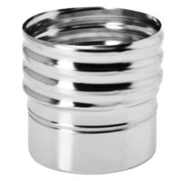 TEN – Raccord fumisterie inox Ø80-Ø125 – Raccord rigide mâle/femelle – Acier inoxydable AISI 304 – Pour poêles à granulés et chaudières