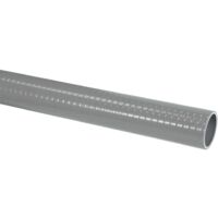 First Plast – Tube d'évacuation PVC souple Ø40 mm – Longueur 1 mètre – Flexibilité pour installations complexes – Couleur gris RAL 7037