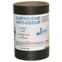 Jetly – Cartouche anti odeur cylindrique 100 mm – Charbon actif pour fosses septiques et stations de relevage – Piège émanations