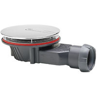 Bonde de douche extraplate WIRQUIN 90mm dôme ABS chromé SLIM+