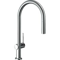 Hansgrohe – Mitigeur de cuisine avec douchette extractible 1 jet – Hauteur ComfortZone 210 – Raccordement flexible G ½ – Débit 7 l/min – SKU 72802000