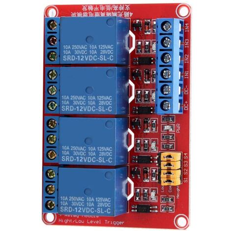 4-Kanal Relaismodul Fafeicy Mit Optokoppler - Für 5V/12V/24V Mit