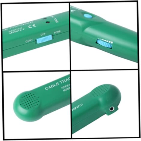 Ondergrondse Kabellocator, 6,6 Ft Diep 1640ft Lengte Draad Kabeltester met Oortelefoonaansluiting, 1100 MAh Batterij, voor Hondenhek, Irrigatie, Stroom, Telecomdraad