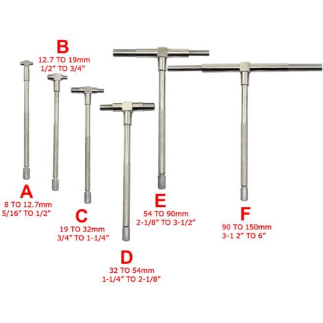 4 teiliges Teleskop Messgerät, Kugel Teleskop Mikrometer Kit, 3 13 mm