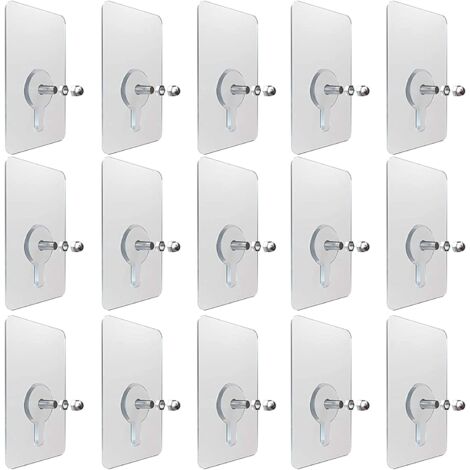 AHANDMAKER 300 Stück Hängeetiketten Transparent - Selbstklebende Aufhänger In 4 Größen