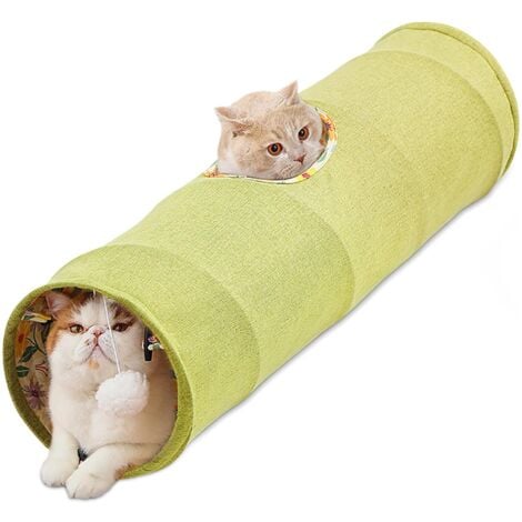 Katzentunnel Mit Spielball - Leicht & Faltbar Für Drinnen & Draußen