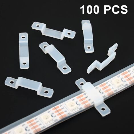 HONITANO 100 LED-Lampenhalter Aus Manganstahl – U-Clips Zur Befestigung Von LED-Röhren & Lichtschläuchen, Hitzebeständig, Langlebig, Einfache Montage