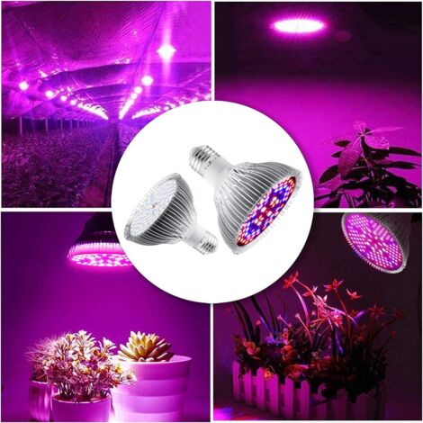 2 STK) LED Pflanzenlampe, Pflanzenlicht, 540 LED Pflanzenlicht Wachstumslicht Vollspektrum Für