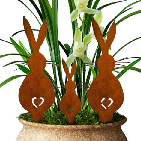 Dio Gartenstecker Schneeglöckchen – 2 Stück, Metall, Rostoptik, 67 Cm Lang