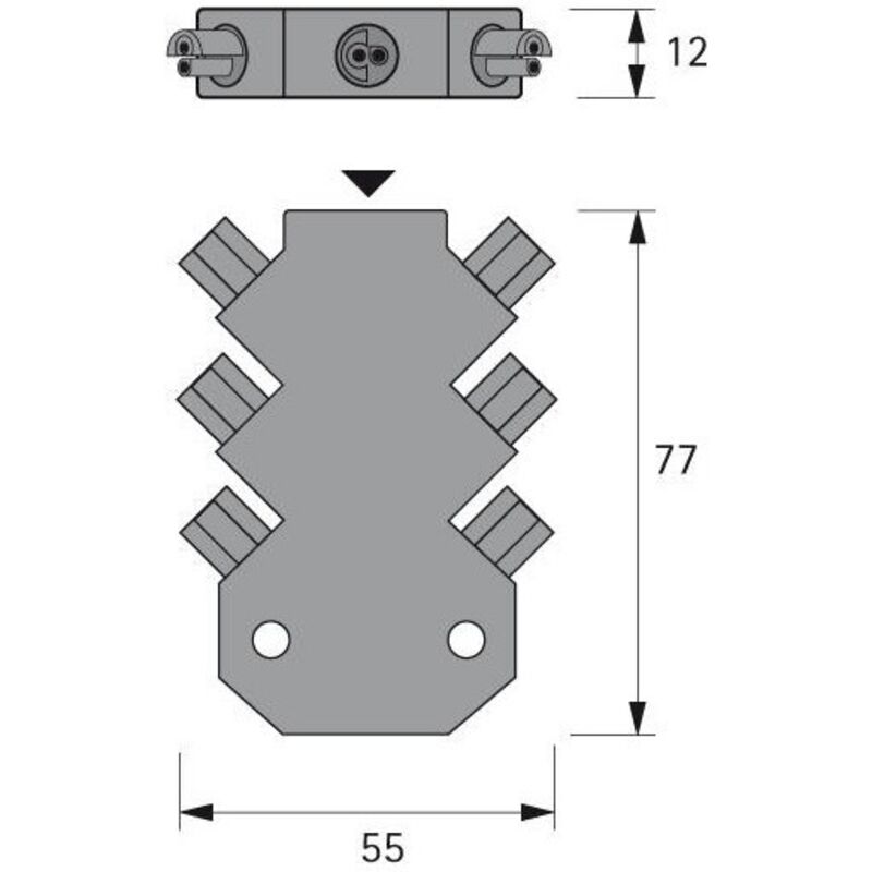 Distributeur, Avec Système De Fiche Pour LED 1819, à 6 Voies, Sans