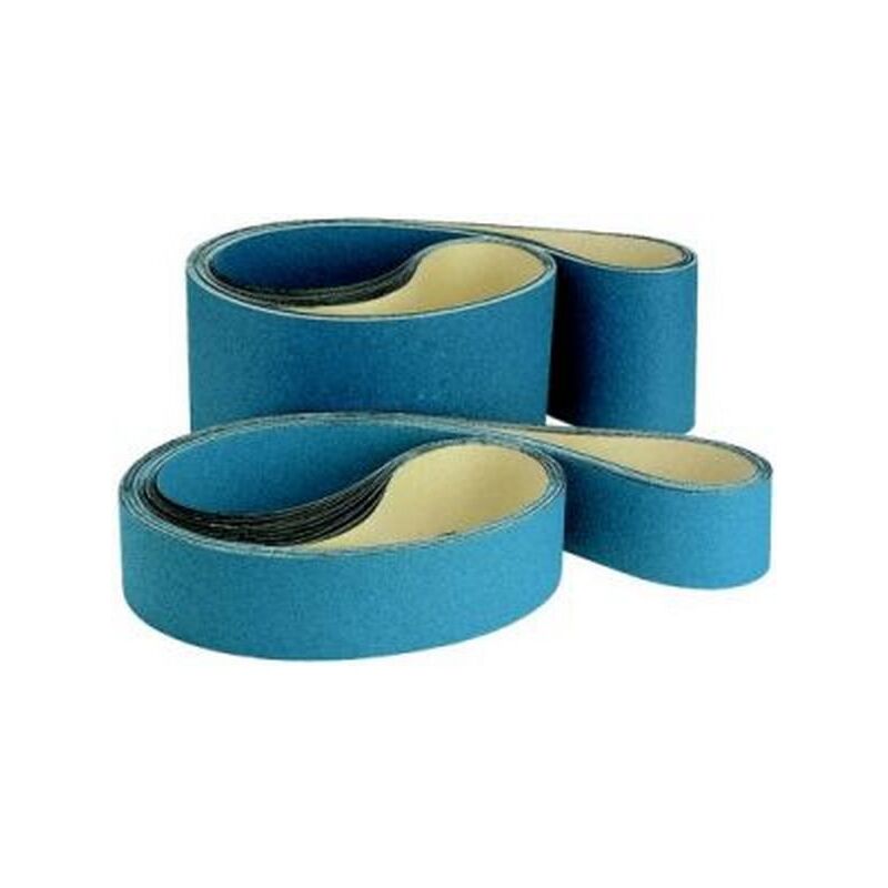 Lot de 20 bandes abrasives en oxyde de zirconium pour finition en alliage d/'aluminium et acier inoxydable 13 x 457 mm 120 g