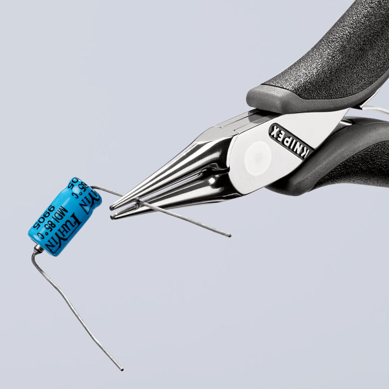 Knipex Pince De Précision ESD 115 Mm 35 42 115 – Becs Coudés 45°, Bi-Matière, Anti-Électricité Statique – Idéal Électronique & Montage Fin