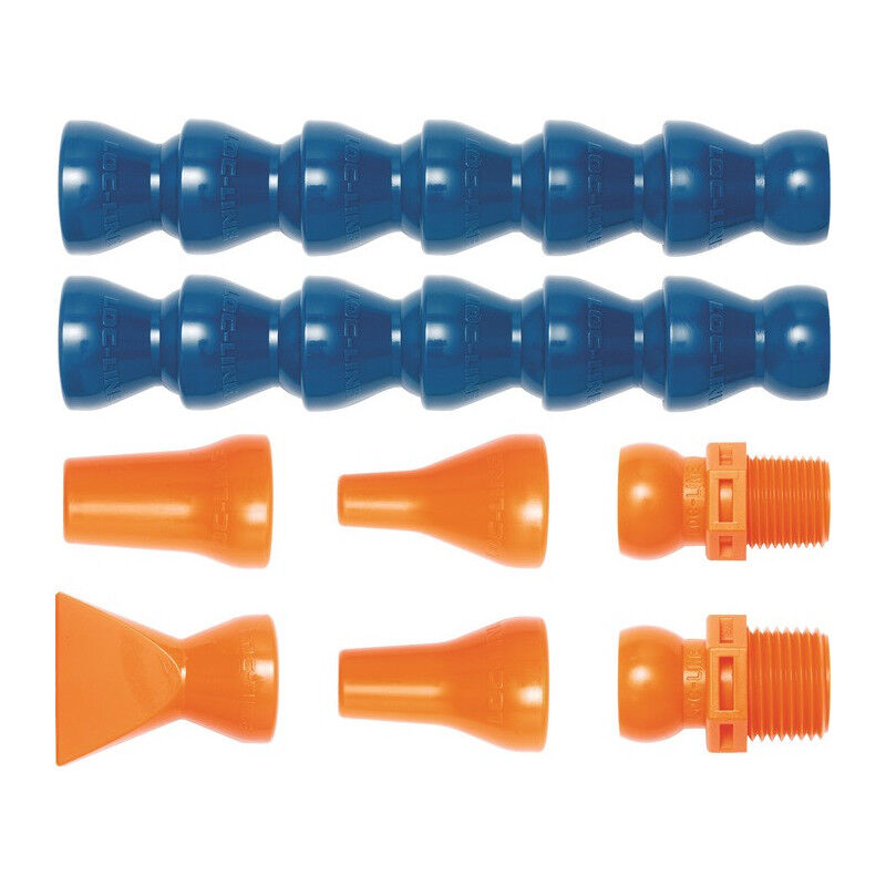 Kit tuyaux pour lubrifiant réfrigérant taille 1/2 po. 8 pièces LOC-LINE