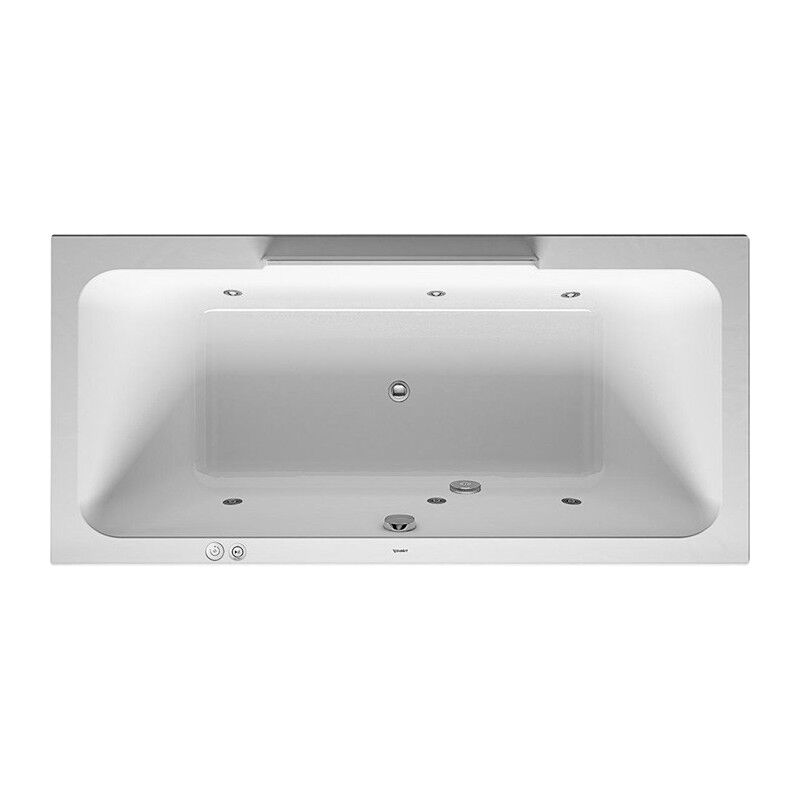 Baignoire Bain à remous rectangulaire DURASTYLE 250 l 190x90 blanc, 2 ...