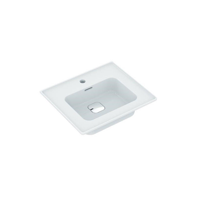 Grand Lavabo Caravane Camping-Car 580x540x90mm Blanc - ABS Robuste Avec Étagère