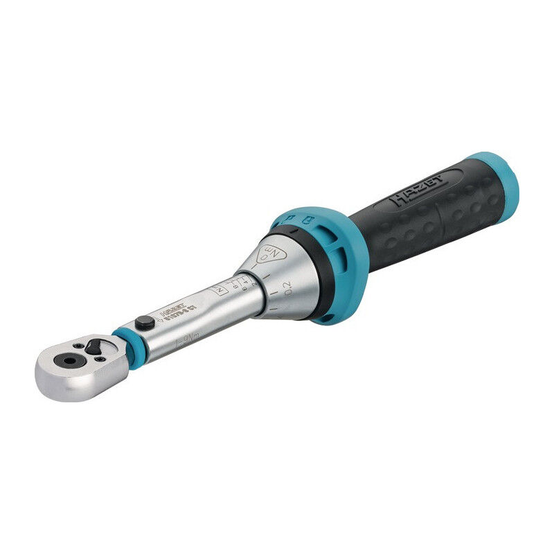 Clé Dynamométrique HAZET 6110-1CT - Plage 5-60 Nm, Précision 2%, Entraînement Carré 10 Mm (3/8"), Réversible, Made In Germany