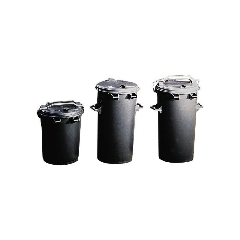 Poubelle compacteur à déchets inox noir 30/90L 