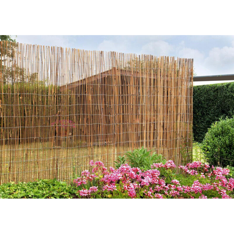Bambou jardin : cloture brise vue en bambou noir naturel