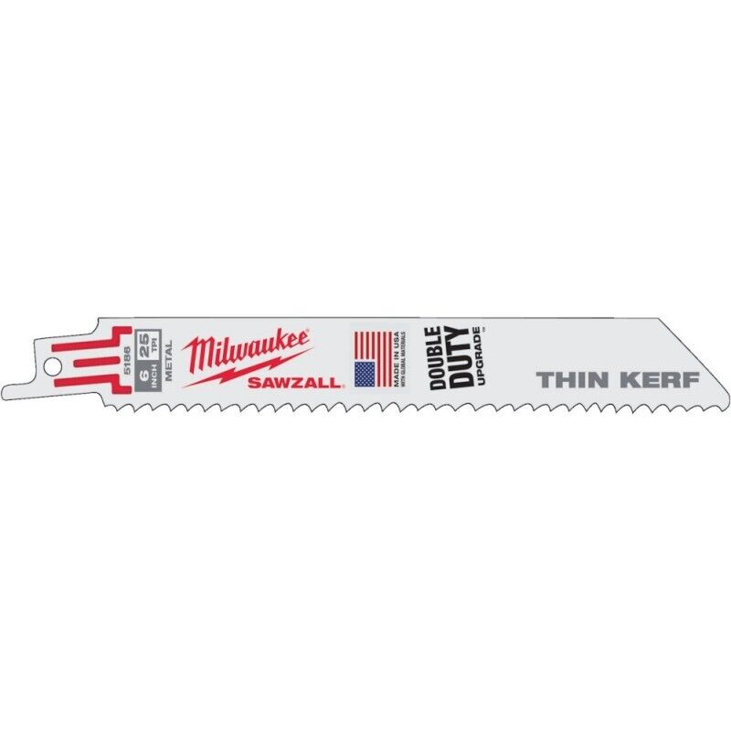 Lames Scie Sabre MILWAUKEE Torch - 5 Pièces, 150mm, Bimétal | Pour Découpe Métal, Bois