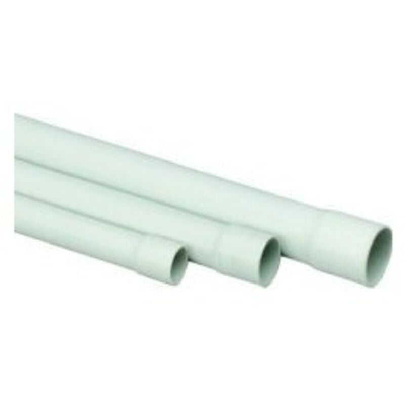 Tube rond PVC, 2 m EN 25 mm, gris